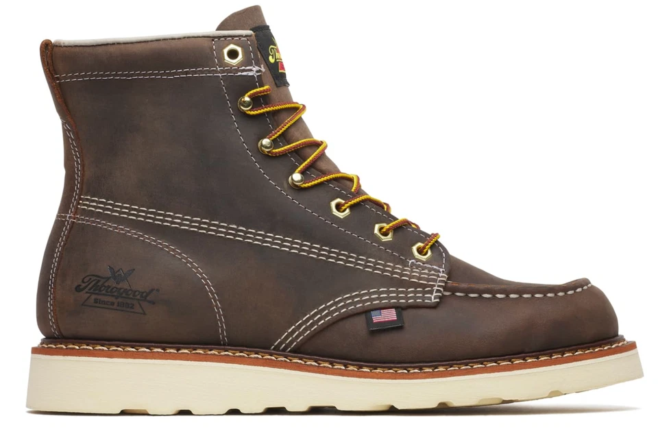 Botas de trabajo Thorogood American Heritage 6" punta de acero para hombre talla 5,5 D- RARAS Foto 3 de 4