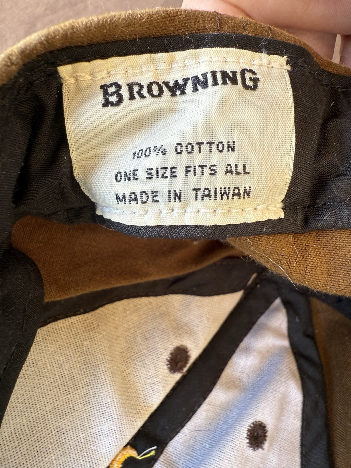 Browning Strapback Hat Brown OSFA Adjustable Embr… - image 6