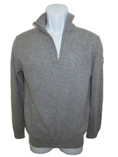 Quince 100 Cashmere Gray 1/4 Zip Amplify Sweater Men's Size M May fit Small S