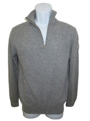 Quince 100% Cashmere Gray 1/4 Zip Amplify Sweater Men's Size M May fit Small S