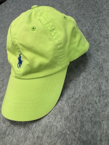 Polo Ralph Lauren Mütze Herren Einheitsgröße verstellbar neongrün blau Logo - Bild 2 von 6