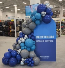 Custom semicircular Backdrop 6.6 FT: Polyester Double-Sided Cover, Event Photo 