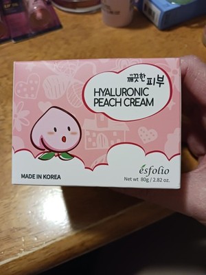 esfolio Pure Skin Hyaluronic Peach Cream Moisturizer Peach Scent 80g Face