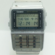 Vintage Casio Databank DBC-610 Digital Watch w/ Band - WORKS for