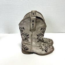 Girls Roper Belle Western Boots sz 11 Cowgirl Square Toe Distreseed Leather