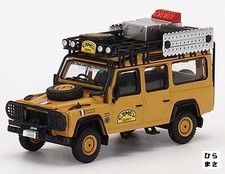 1/64 Land Rover Defender 110 1989 Camel Trophy Sand Beige Black Mini GT
