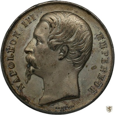 FRANKREICH Medaille 1859 Napoleon III. Französisch-sardische Allianz für die Una