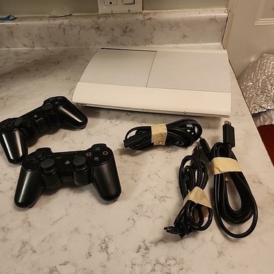 Sony PlayStation 3 Super Slim PS3 500GB White Console Gaming System CECH-4001C