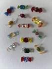 Vintage AUTHENTIC Murano Art Glass CANDY Pieces MINIATURE 1.25” Set  Of 14