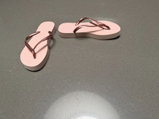HAVAIANAS Rosa Ballet blush Pink Rubber Flip Flop Sandals 37 38 / 7 8 US