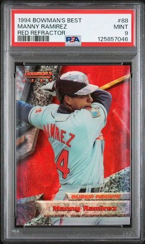 Manny Ramirez [Red Refractor] #88 1994 Bowman's Best card