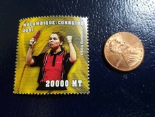 Otilia Badescu Ping Pong Table Tennis Mocambique-Correios Perforated Stamp 