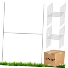 100 Pcs Yard Sign Stakes Metal 15"x10" H Frame Wire Yard Stakes Use with