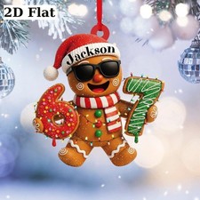 Personalized 67 Gingerbread Ornament   Custom Name Six Seven Christmas