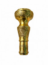 Handmade Brass Handle Wooden Walking Stick: Antique Style Mobility Cane