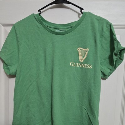 Guinness Green T-Shirt Harp  ''Good Time for a Guinness'' Breweriana Sz M Women