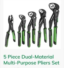 SK Professional Tools 5 Piece Dual Material Pliers Set New Lifetime Warranty