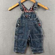 Vintage OshKosh B  gosh Overalls Boys Size 12 MOS Blue Denim Carpenter Bibs Tools
