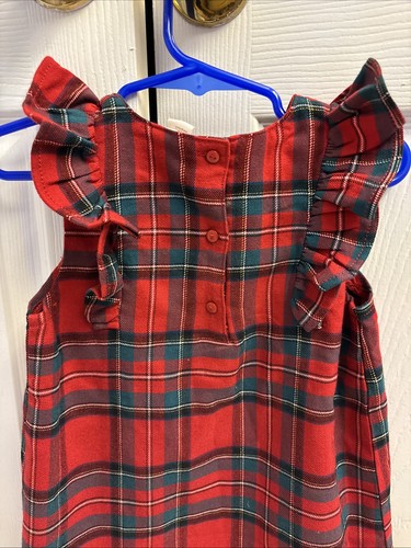 H&M GIRLS RED SLEEVELESS CHECKED DRESS Size 2T. Great Cond. Holidays & Christmas - Picture 5 of 5