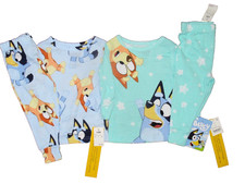 Bluey Bingo Pajamas Baby Girl's Size 18M 4 Piece Set Cotton Snug Fit 2 Pair NWT