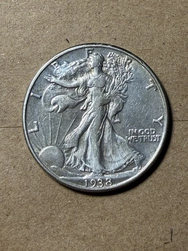1938 D Walking Liberty Half Dollar - Key Date - XF/AU Details -As Shown! (#2209)