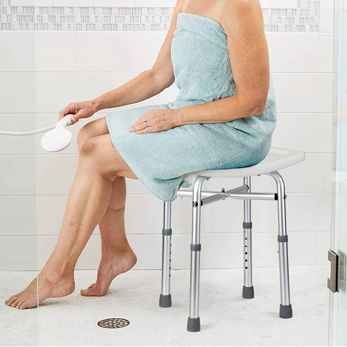 350 lb Capacity Slip Resistant Shower Bench Shower Chair for
