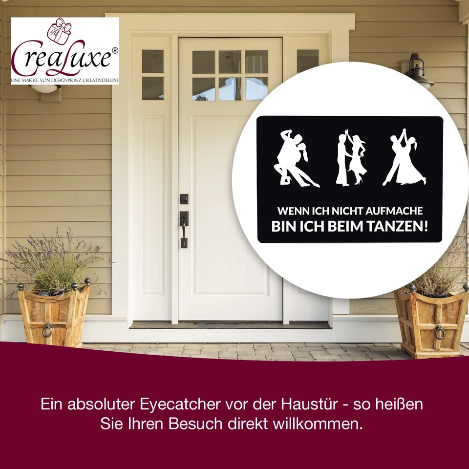 Fussmatte " Wenn ich nicht aufmache bin ich beim Tanzen " - Bild 3 von 4