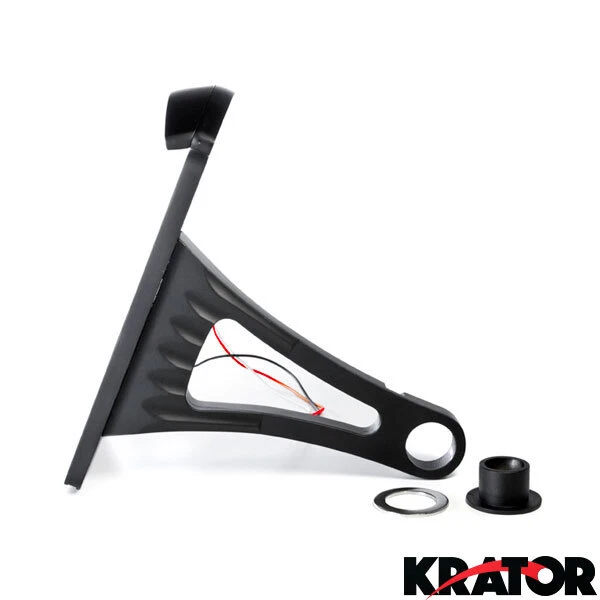 Soporte de matrícula de montaje lateral vertical negro para Harley Bobber Chopper personalizado Foto 3 de 4