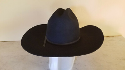 Lot De 5 Chapeaux Cowboy Noir Rodeo King 7 3/8 - Castor - Fabriqué USA - Bandeau Queue De Cheval