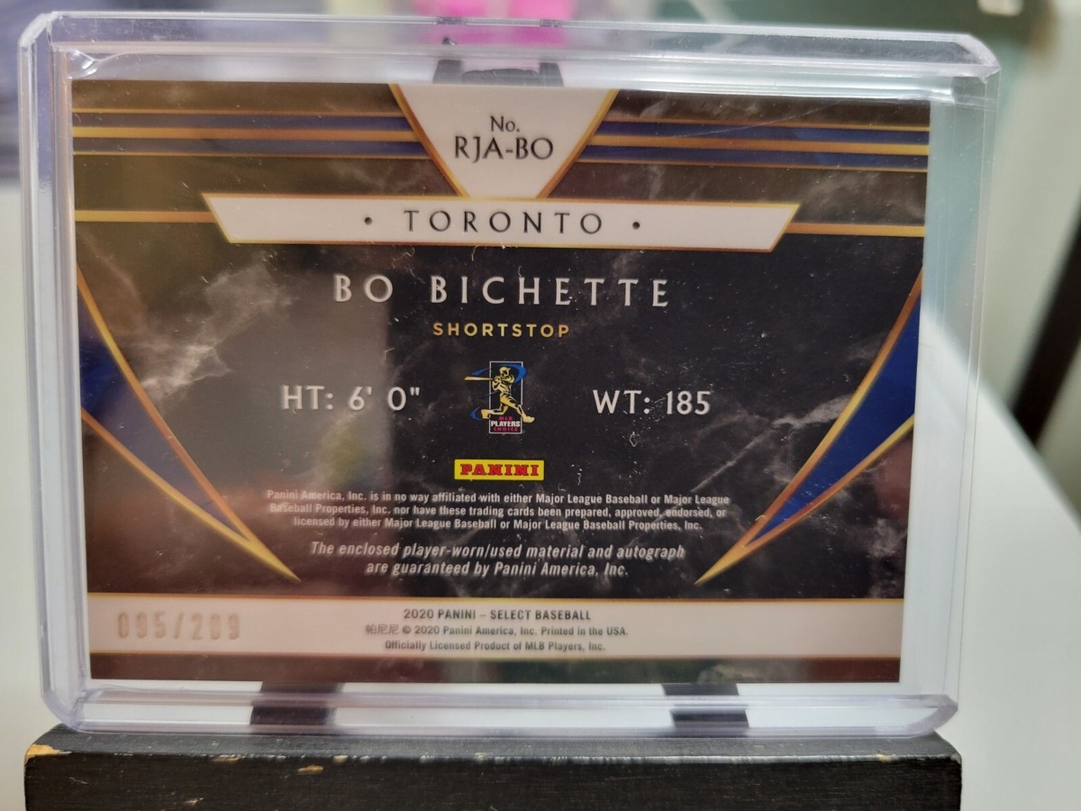 Bo Bichette Rookie Patch Auto 95/209 2020 Panini Select Auto | eBay