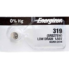 1 x Energizer 319 Watch Batteries, 1.55V, 0 MERCURY equivalent SR527SW, 527