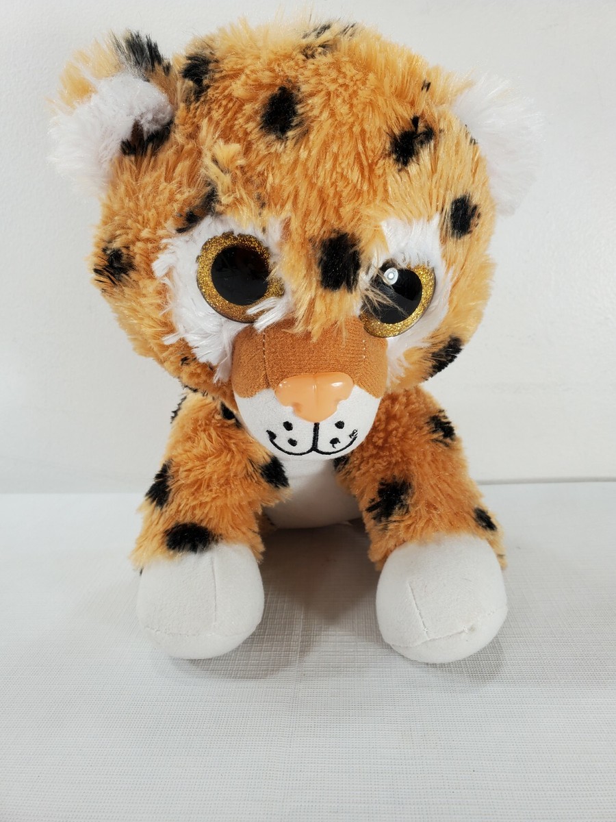 Peek A Boo Toys Plush Stuffed Leopard Cheetah Cat Big Gold Glitter