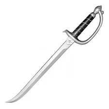 30" Caribbean Black And Silver Pirate Cutlass Foam Sword