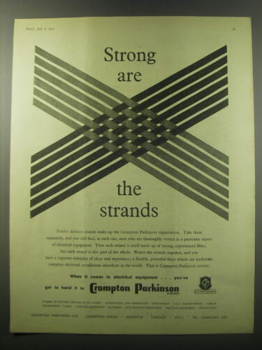 1955 Crompton Parkinson Limited Ad - Strong are the strands - Afbeelding 1 van 1