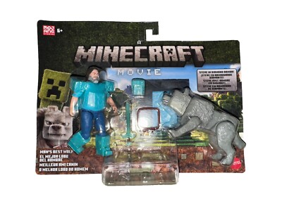 A Minecraft Movie Diamond Armor Steve Jack Black Dennis Wolf 2 PACK New ...