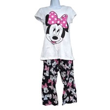 Girls Minnie Mouse 2pc Pajama Set Sleepwear Size S