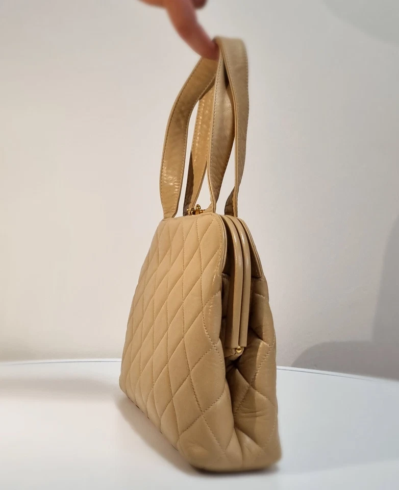 Chanel quilted lambskin matelasse handbag. Very rare and in perfect condition. - Image 2 of 4