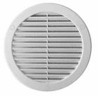 Round ventilation grille 100 / 125 / 150 / 200 with flange and fly circle screen