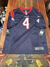 New Mens Nike On Field Houston Texans NFL Deshaun Watson #4 Jersey Navy Size XL
