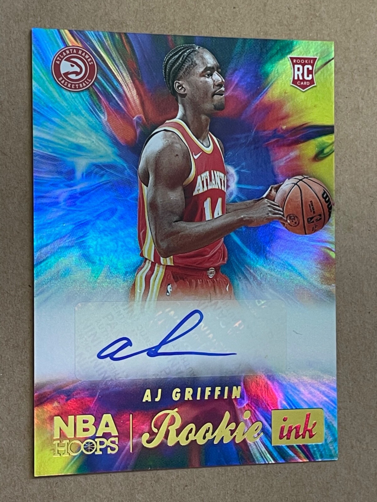 2022-23 Panini Hoops AJ GRIFFIN #RI-AJG Rookie Ink AUTO Atlanta Hawks