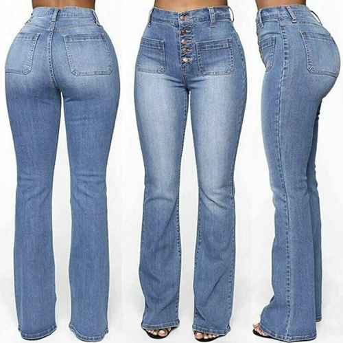 Pantalon Jean de Moda Pantalones Mujer Colombianos Levanta Cola Cintura  Alta | eBay