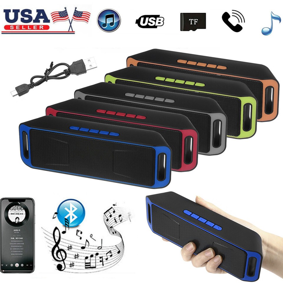 Bluetooth Wireless Portable Speaker Waterproof Stereo Bass USB TF FM Radio LOUD