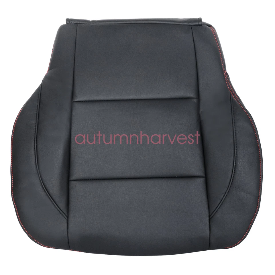 Cubierta de asiento inferior negra con costura roja para pasajero Nissan Titan 2011 2012 2013 Foto 2 de 4