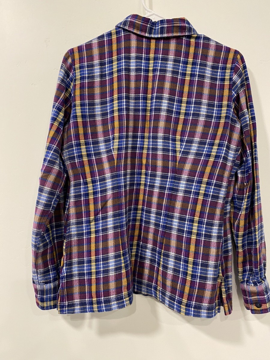 Patagonia Womens Size 6 Plaid Button Shirt Organic Cotton Heavy