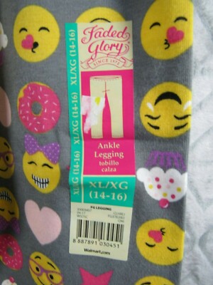 Set Fille Cuddl Duds – Legging Et Haut Manches Longues – Emoji Smiley – Rose – XS (4-5 Ans) – Neuf