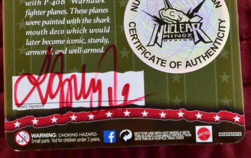 Hot Wheels RLC Flying Tiger '55 Chevy Bel Air Gasser #2158 Custom signed Card - Picture 3 of 8