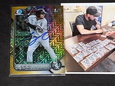 Lenyn Sosa White Sox Auto Signed 2022 Bowman 1st Gold Mojo Refractor