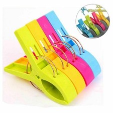 4 Stück XXL Groß Kunststoff Wäscheklammern Strandtuch Clips Badetuch Handtuch