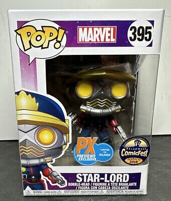 Funko Marvel Guardians of the Galaxy POP Marvel Star-Lord Exclusive Vinyl  Bobble Head 395 Classic Comic Version - ToyWiz