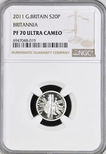 2011 Britannia Silver Proof 20p TWENTY PENCE NGC PR70 Ultra Cameo Great Britain